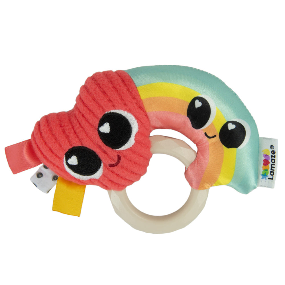 Lamaze Besties Heart & Rainbow Rattle.