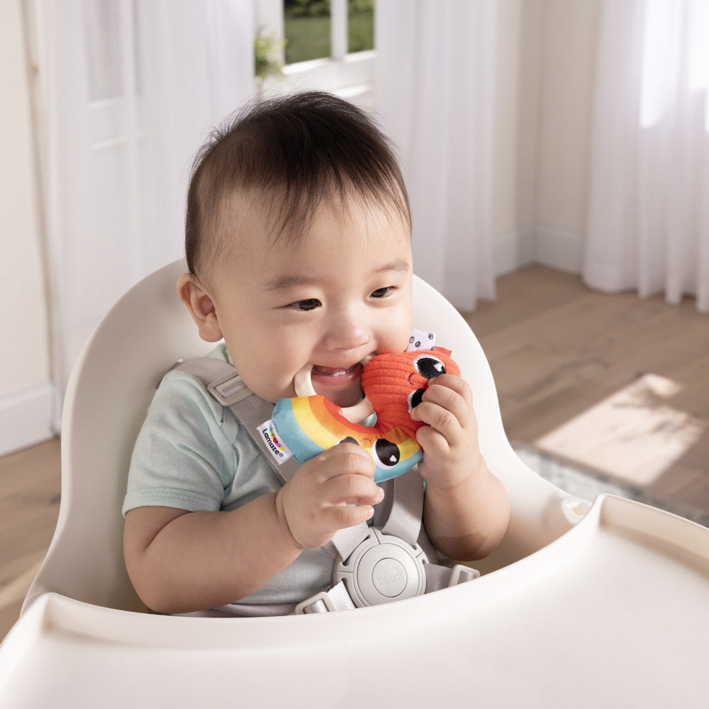 Lamaze Besties Heart & Rainbow Rattle.