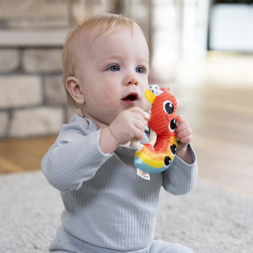 Lamaze Besties Heart & Rainbow Rattle.