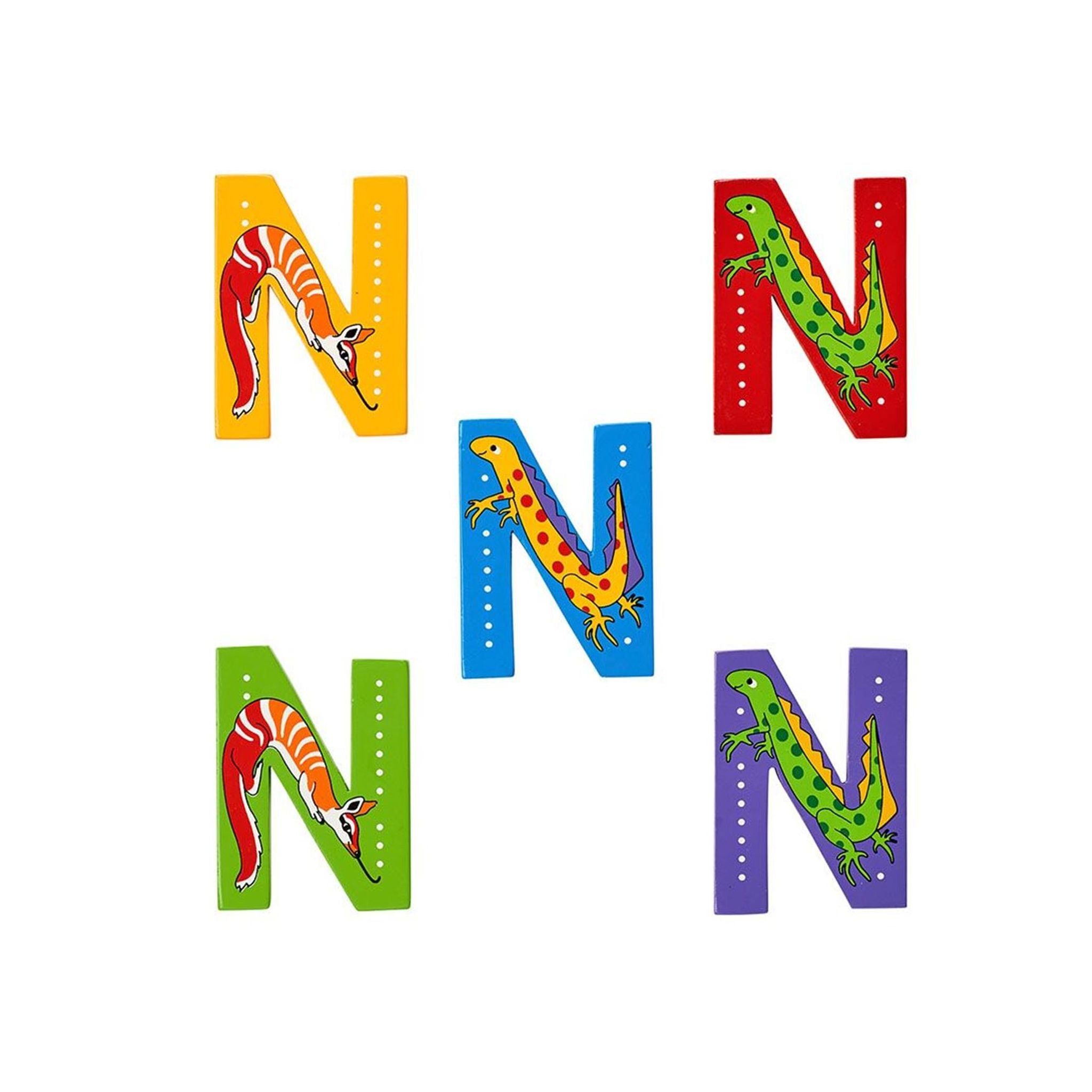 Wooden Animal Letters - N Assortment