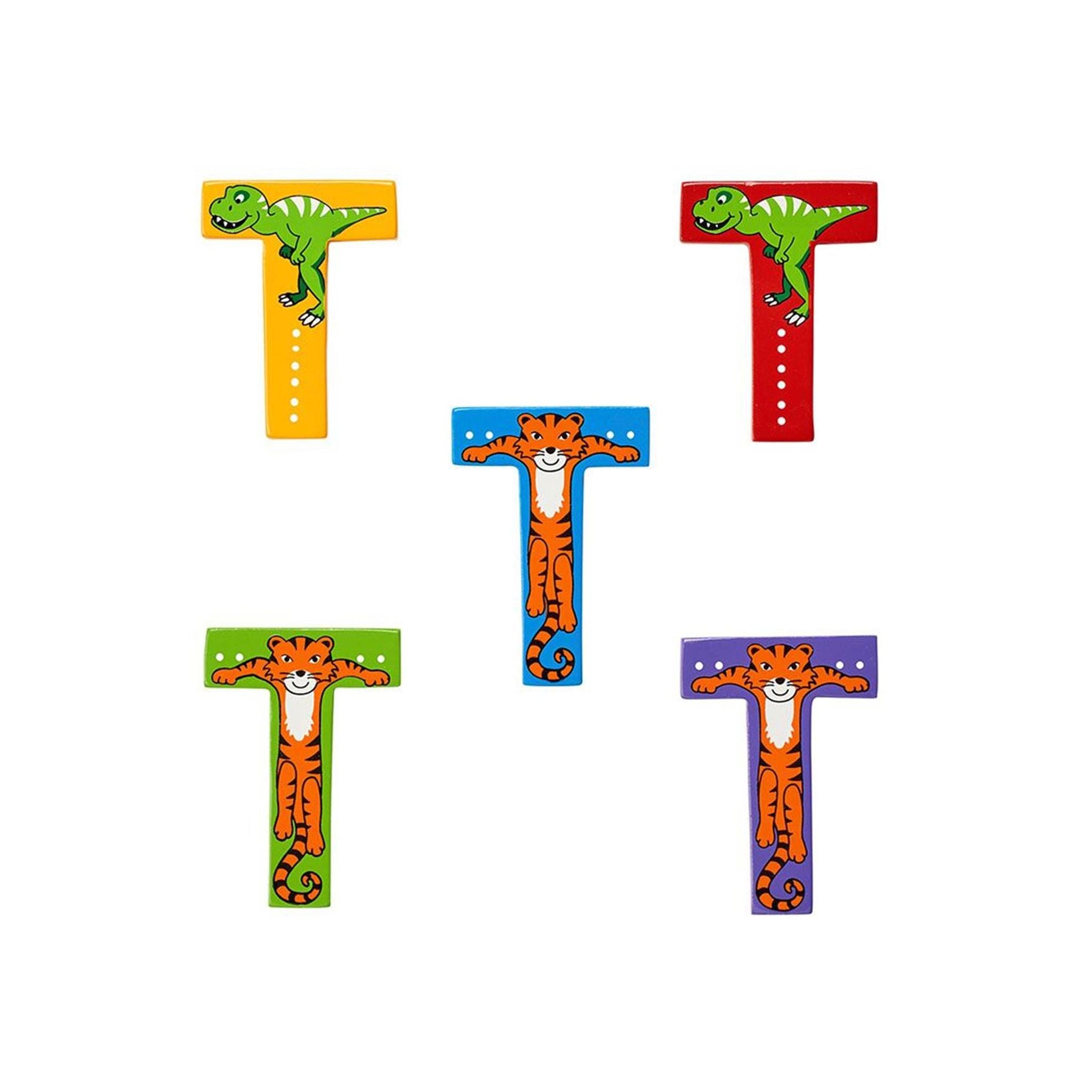 Animal Letters Wooden T Assortment