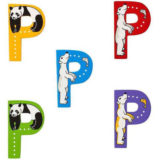 Animal Letters Wooden P