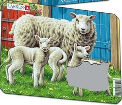 LARSEN FARM ANIMALS SMALL FRAME TRAY PUZZLE SHEEP AND LAMBS