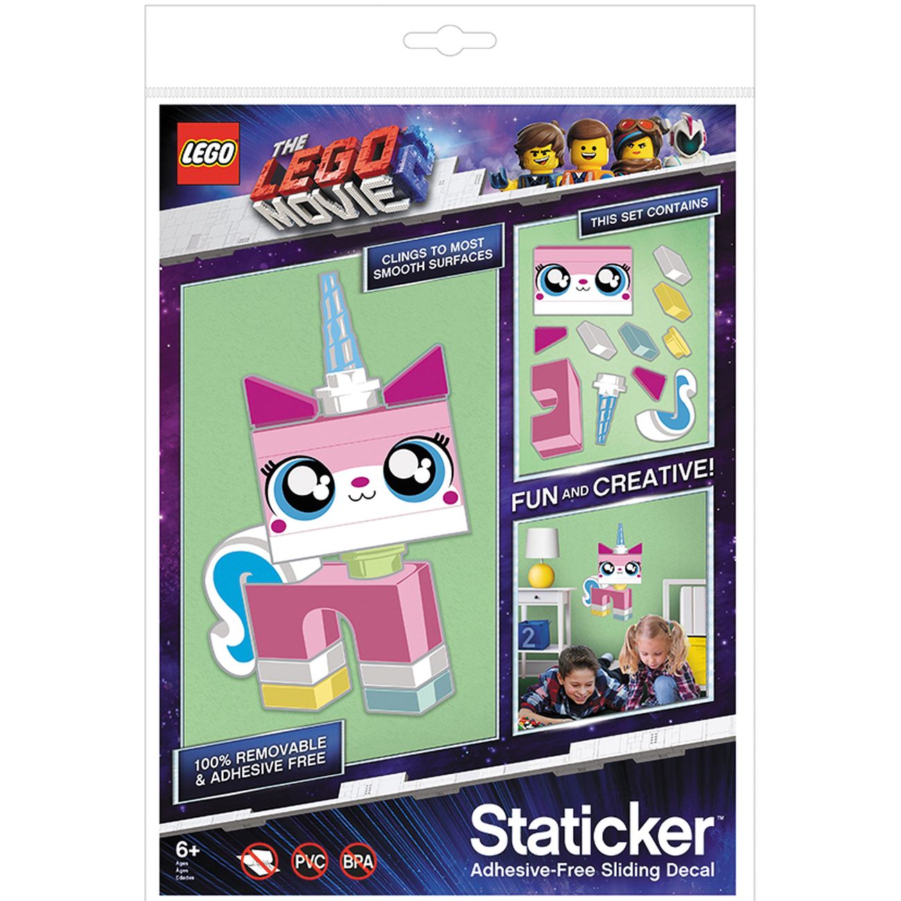 LEGO Movie 2 Staticker Unikitty