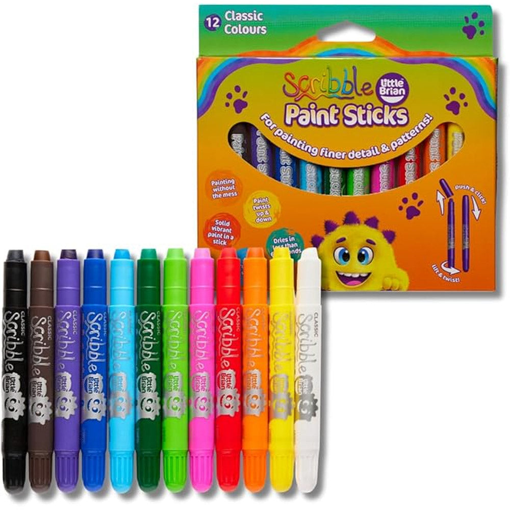 Little Brian Scribble Paint Sticks 12 Pack