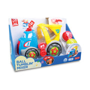 Little Learner Ball Tumblin' Mixer cement truck toy, in packaging