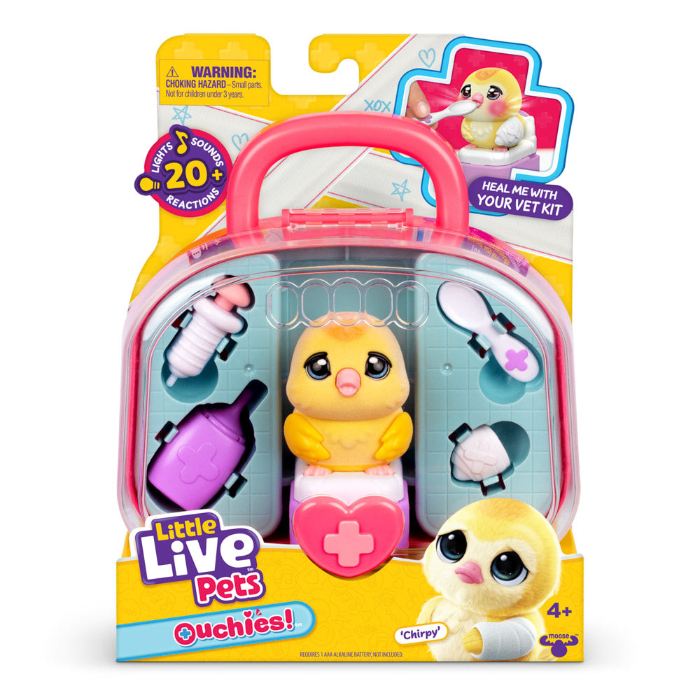 Little Live Pets Ouchies Series 2 Mini Chirpy Chick Bird, in packaging