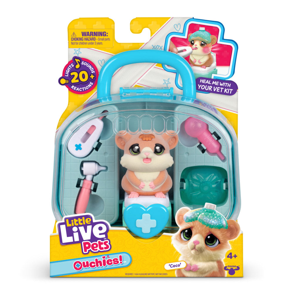 Little Live Pets Ouchies Series 2 Mini Coco hamster, in packaging