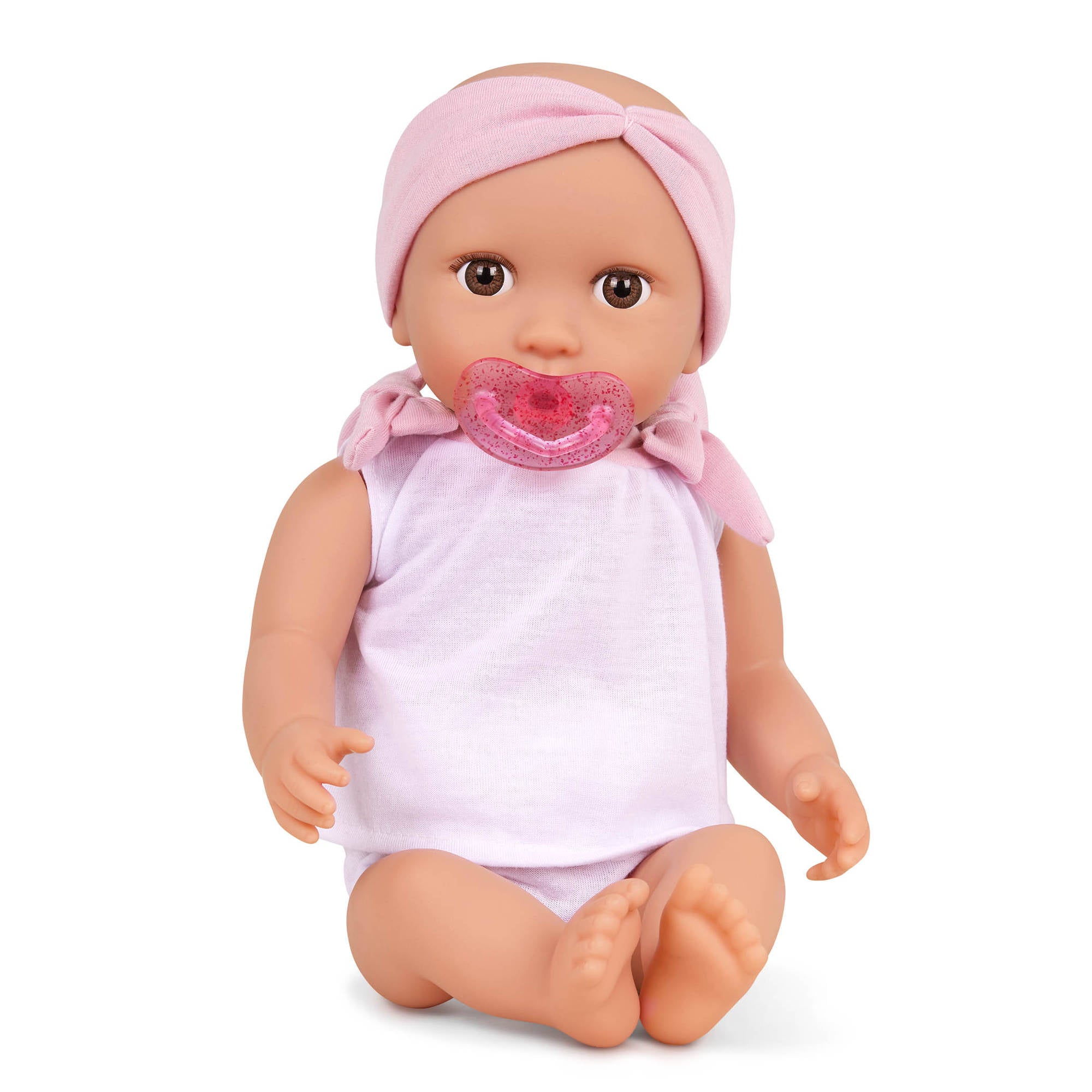 Lullababy 14 Inch Doll with 2 Piece Outfit & Pink Headband - Toyworld NZ