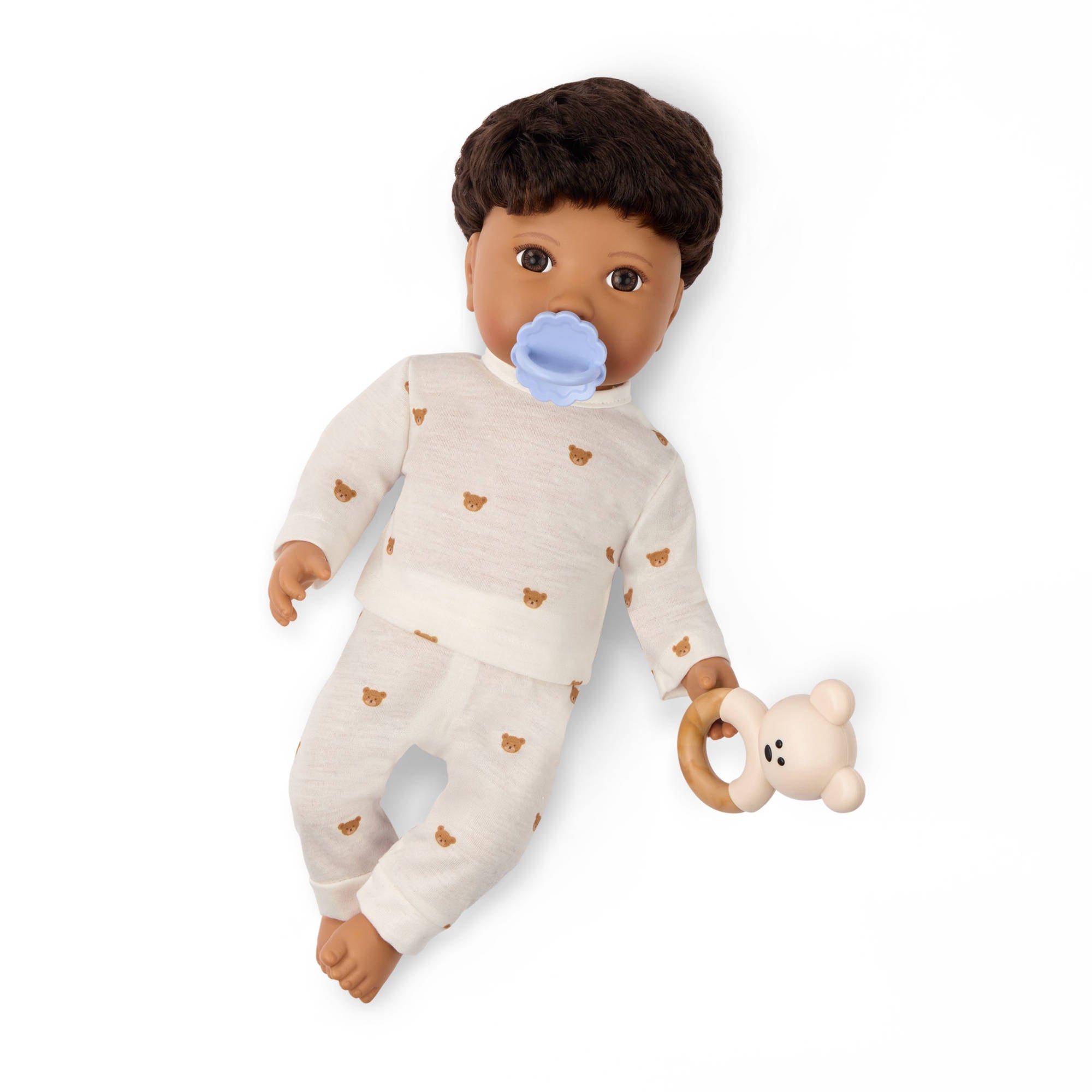 Lullababy 14 Inch Doll with Brunette Hair & Bottle Set - Boy