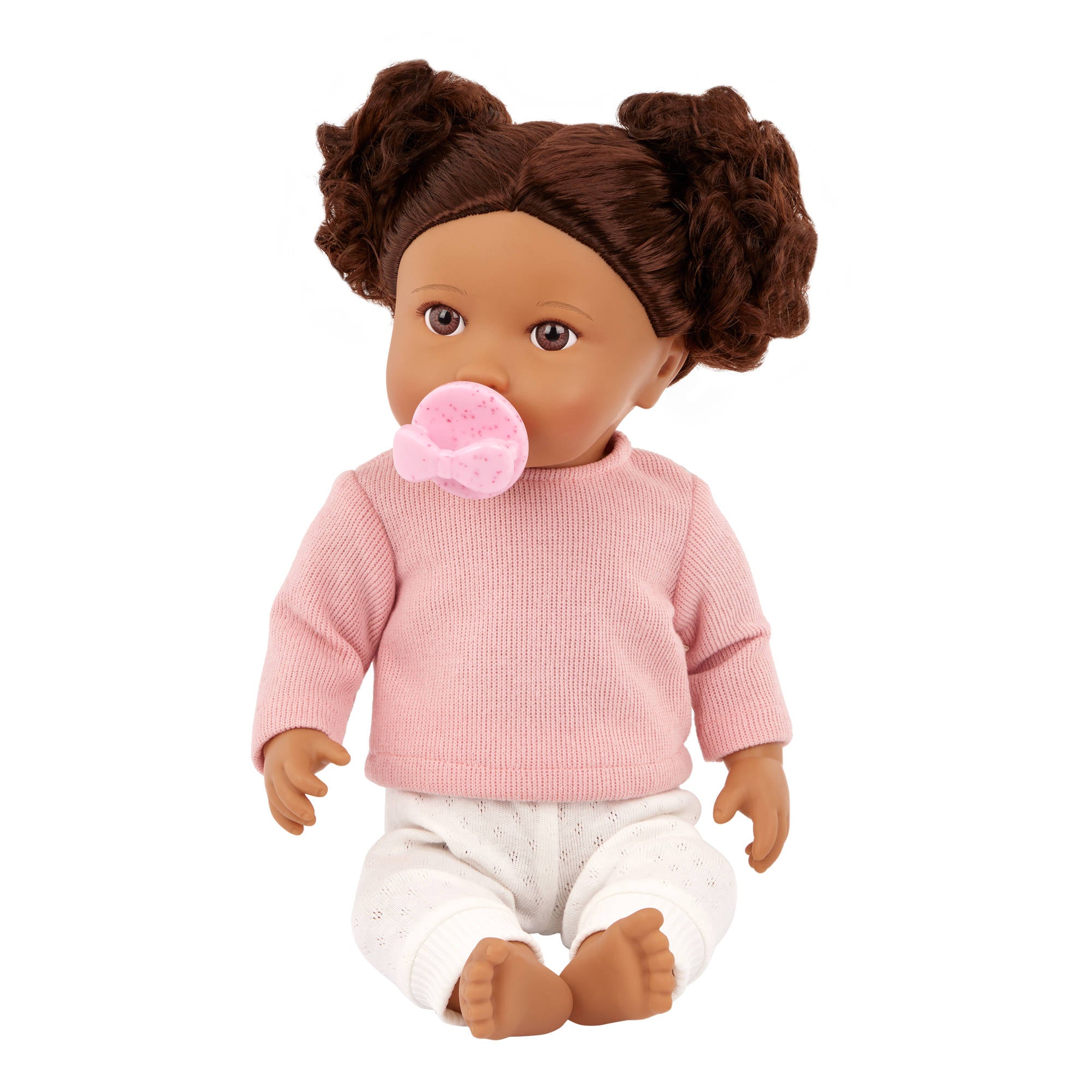 Lullababy 14 Inch Doll with Wavy Brown Hair