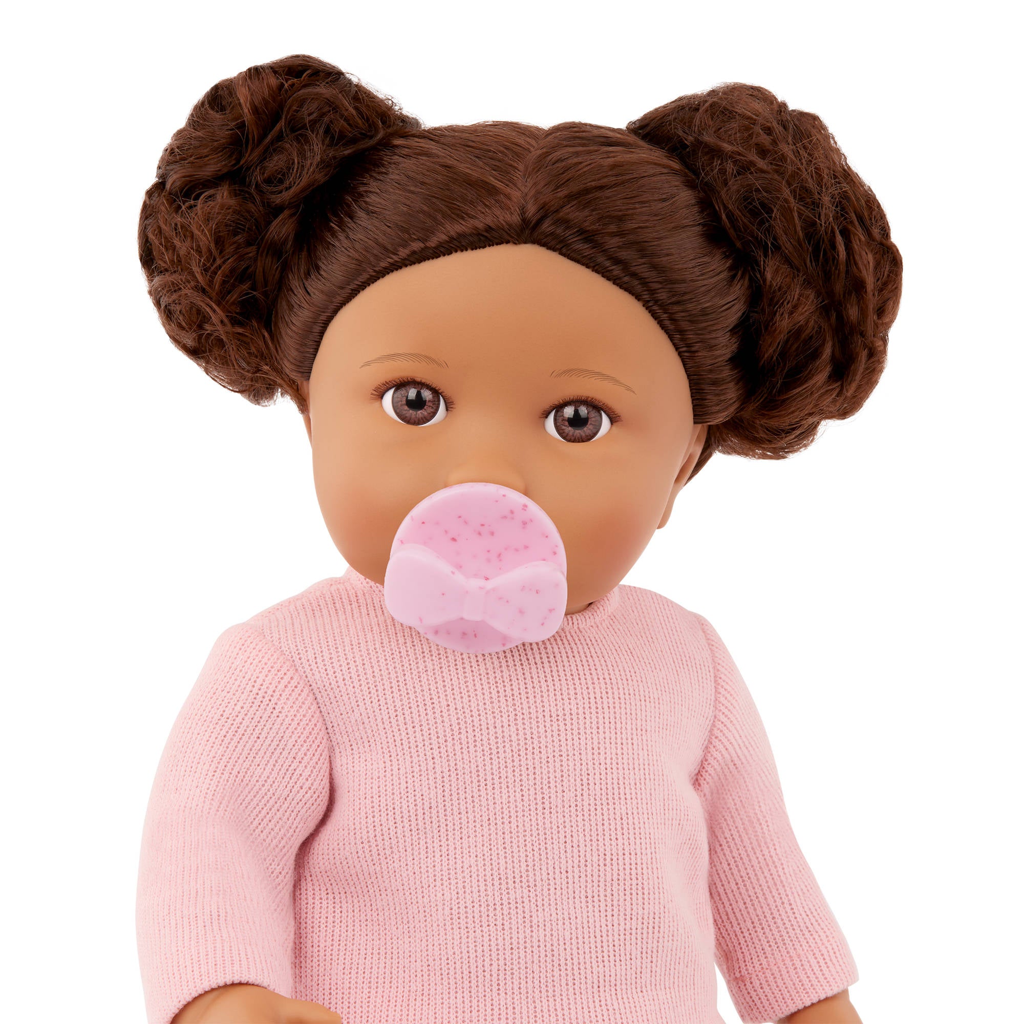 Lullababy 14 Inch Doll with Wavy Brown Hair