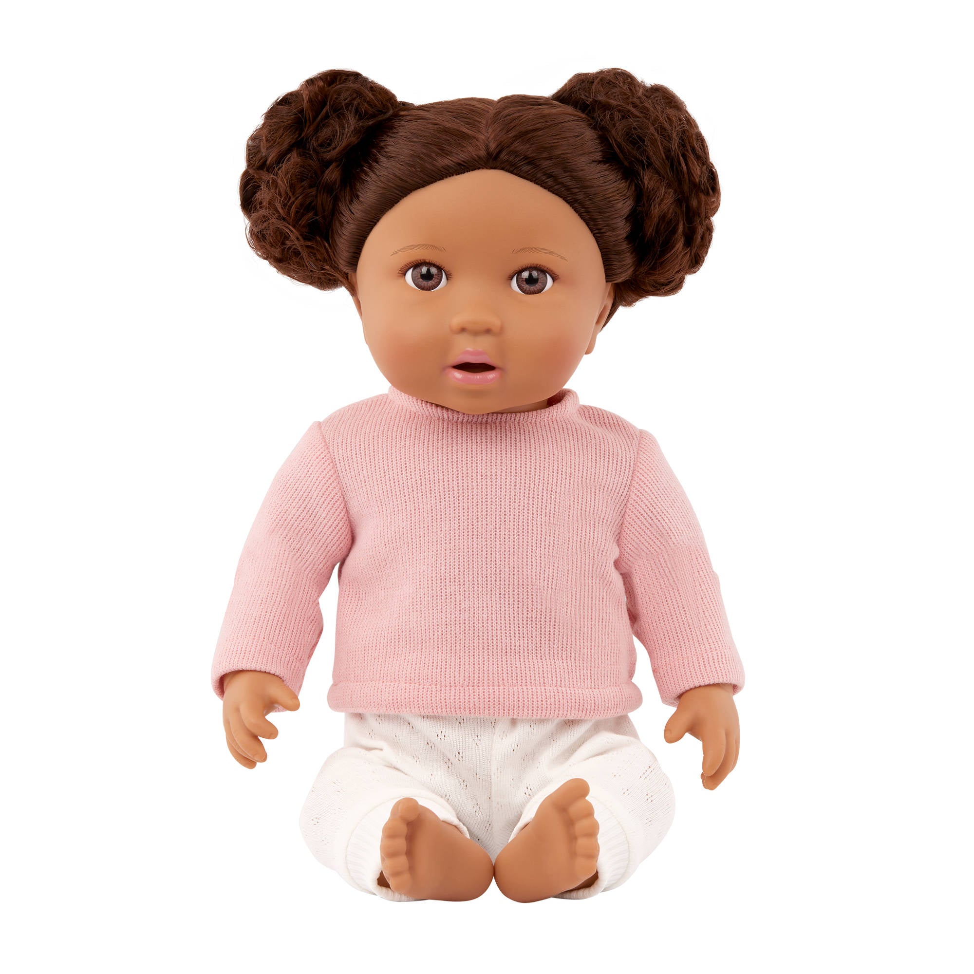 Lullababy 14 Inch Doll with Wavy Brown Hair