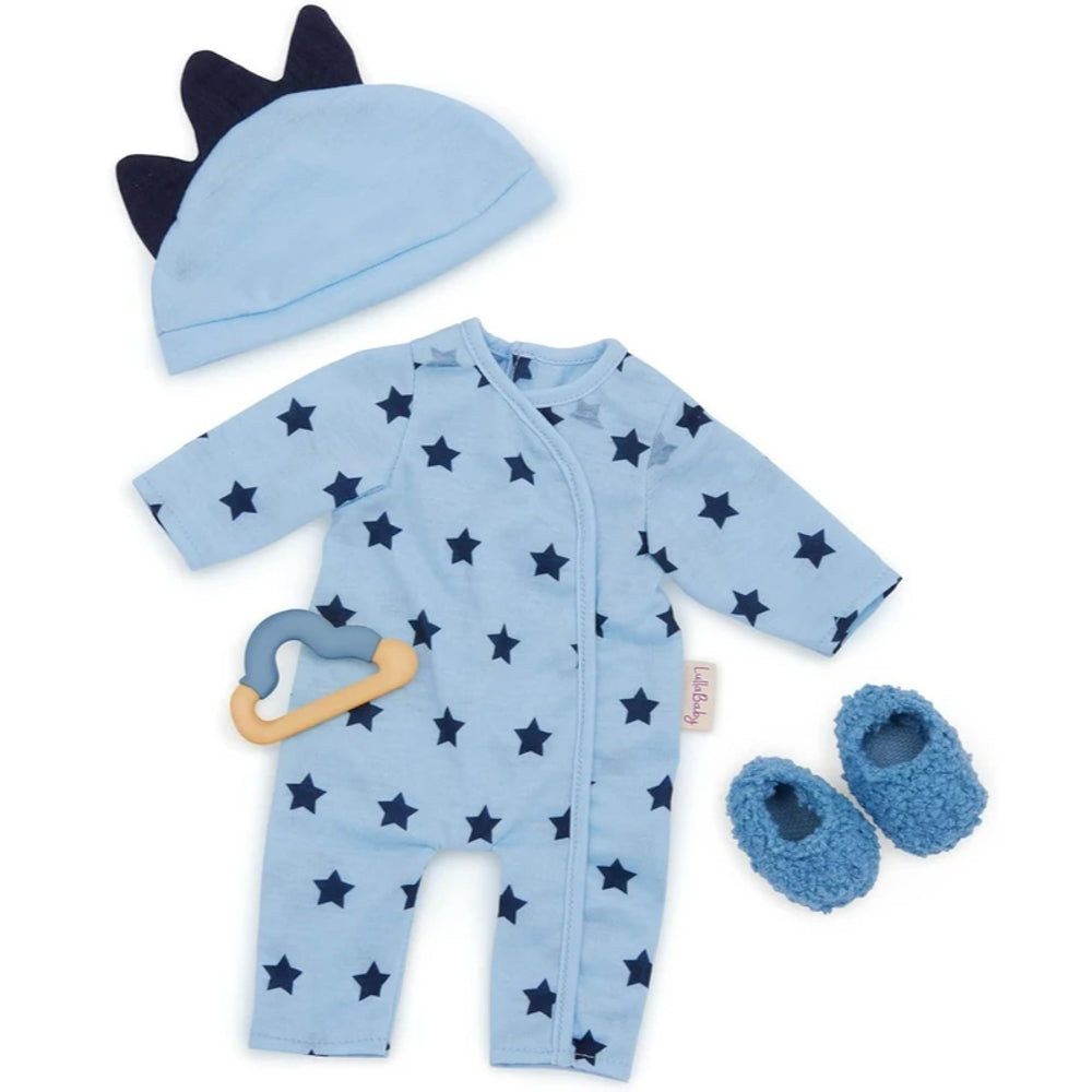 Lullababy 14 Inch Outfit - Blue Stars Oneies With Shoes