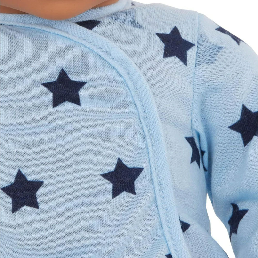 Lullababy 14 Inch Outfit - Blue Stars Oneies With Shoes
