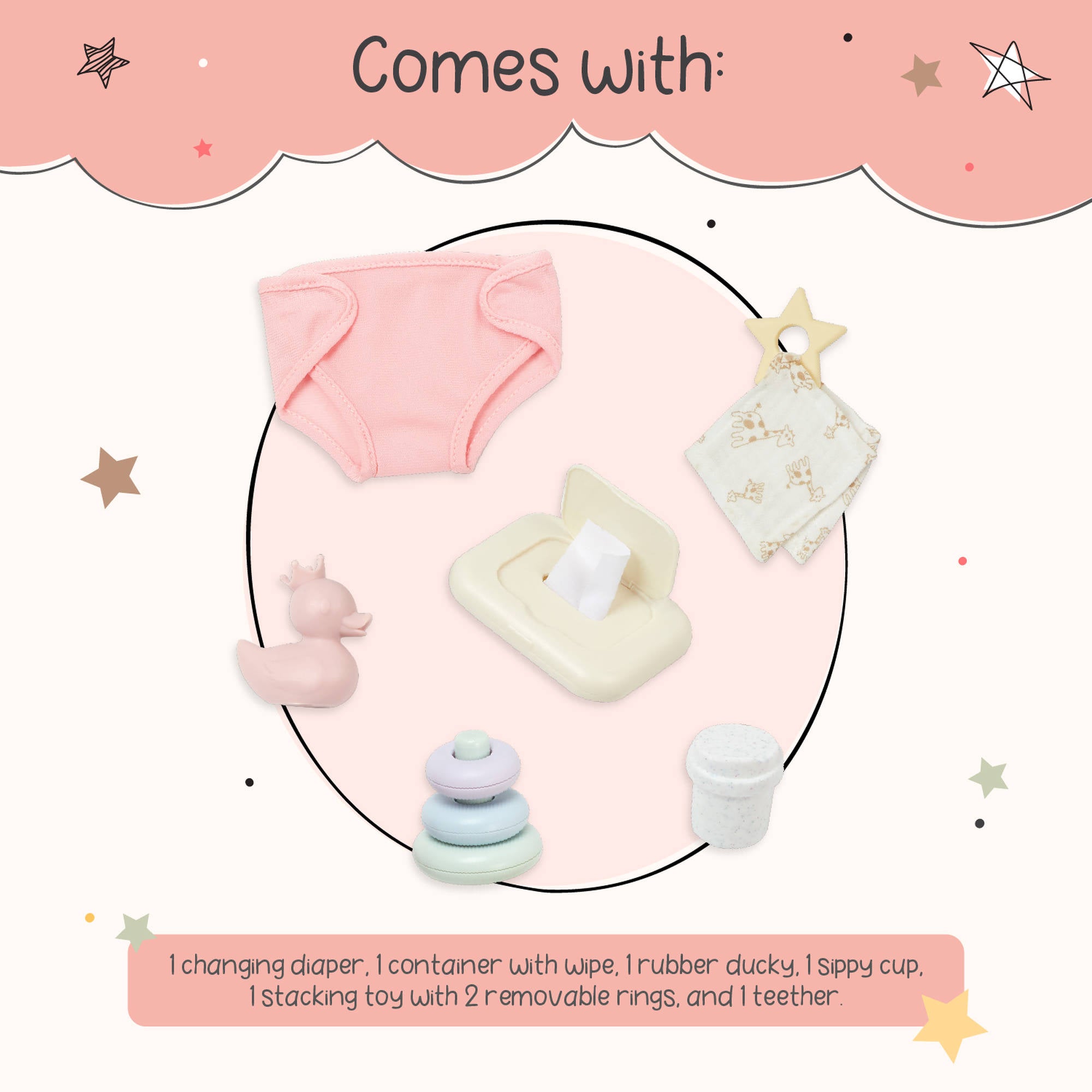 Lullababy Accessory - Baby Doll Play & Care Set