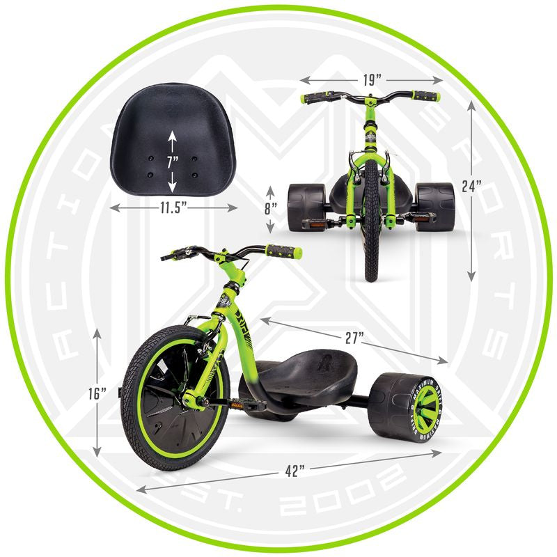 Madd Gear Mini Drift Trike Green/Black