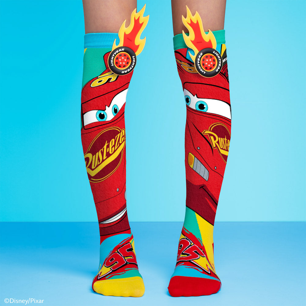 MADMIA Disney Pixar Cars Lightning McQueen Cars Socks for kids and adults