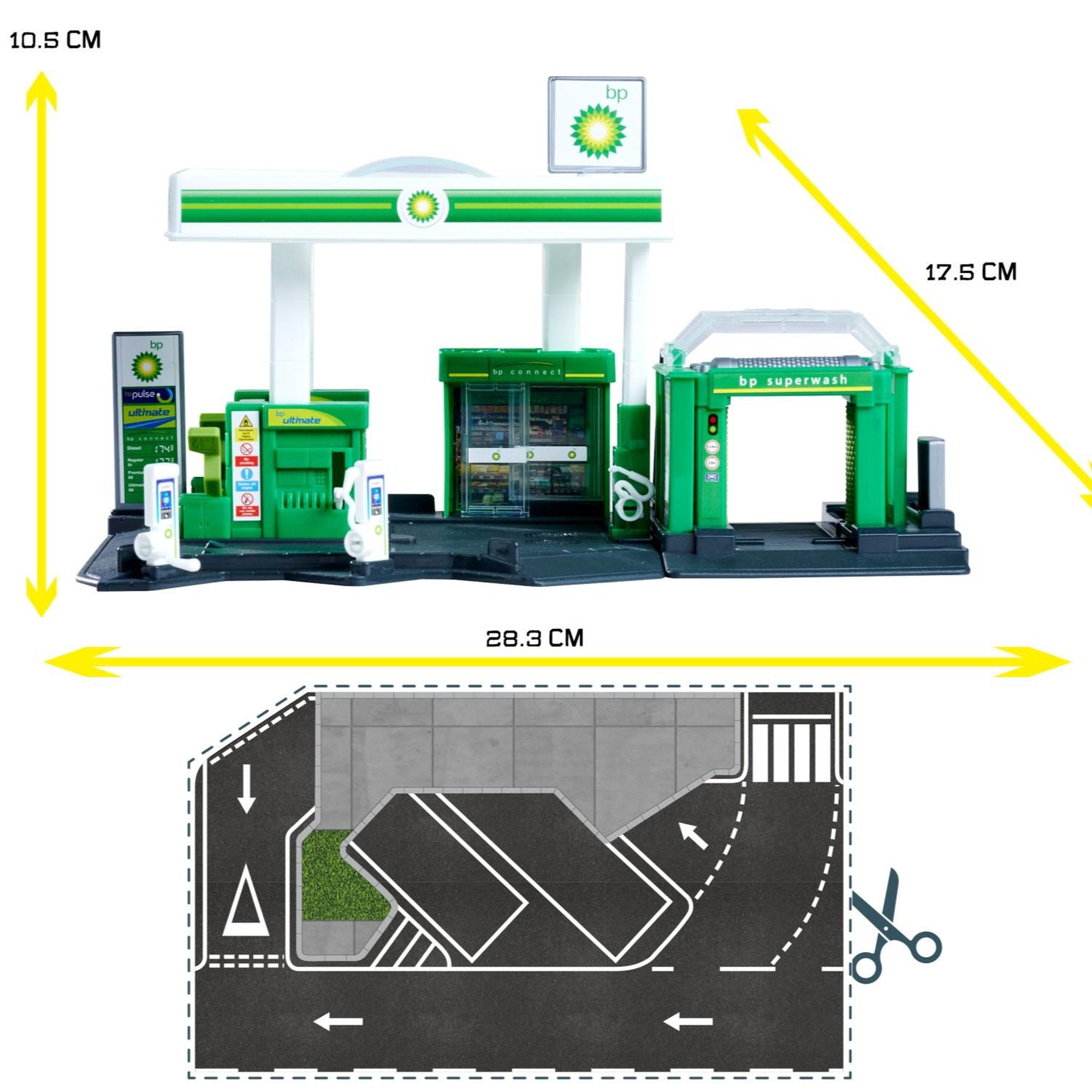 Majorette Petrol Station BP + Vehicle