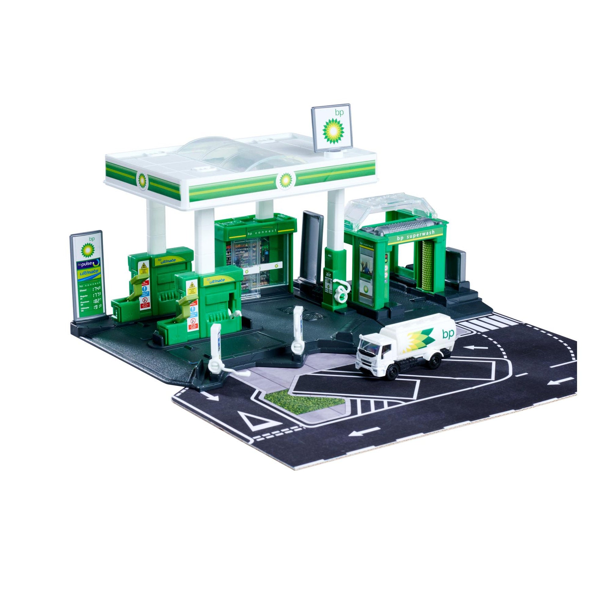 Majorette Petrol Station BP + Vehicle