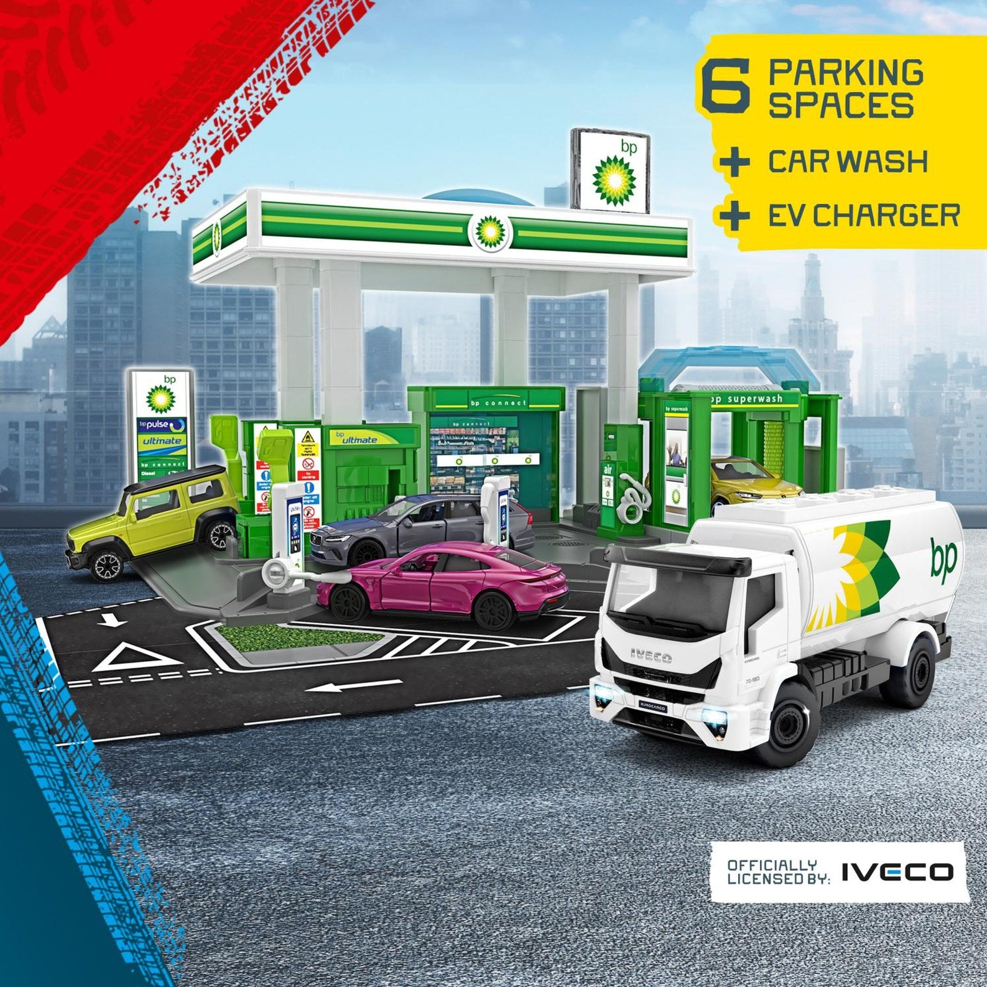 Majorette Petrol Station BP + Vehicle