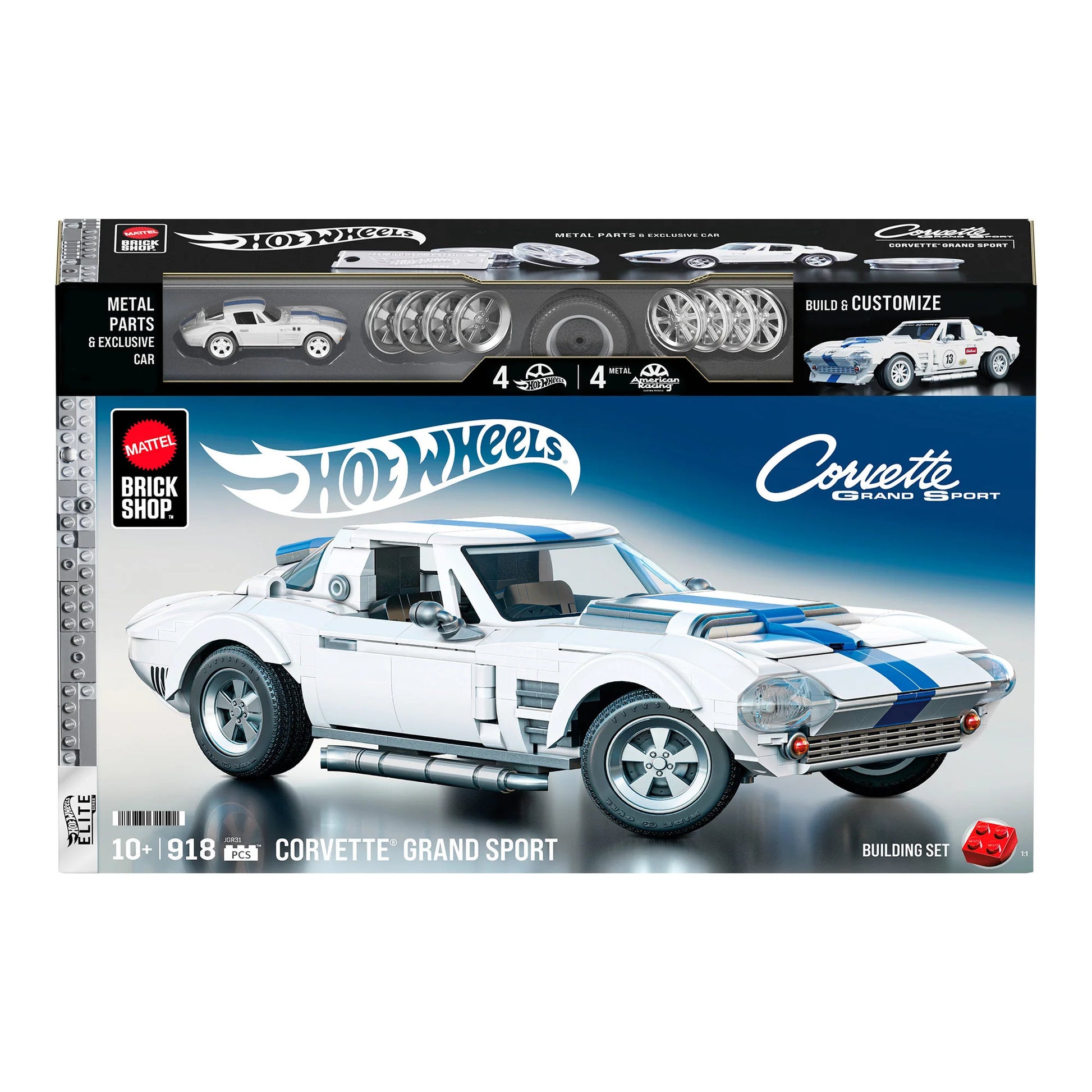 Mattel Brick Shop Hot Wheels Elite 1963 Corvette Building Set - Toyworld NZ