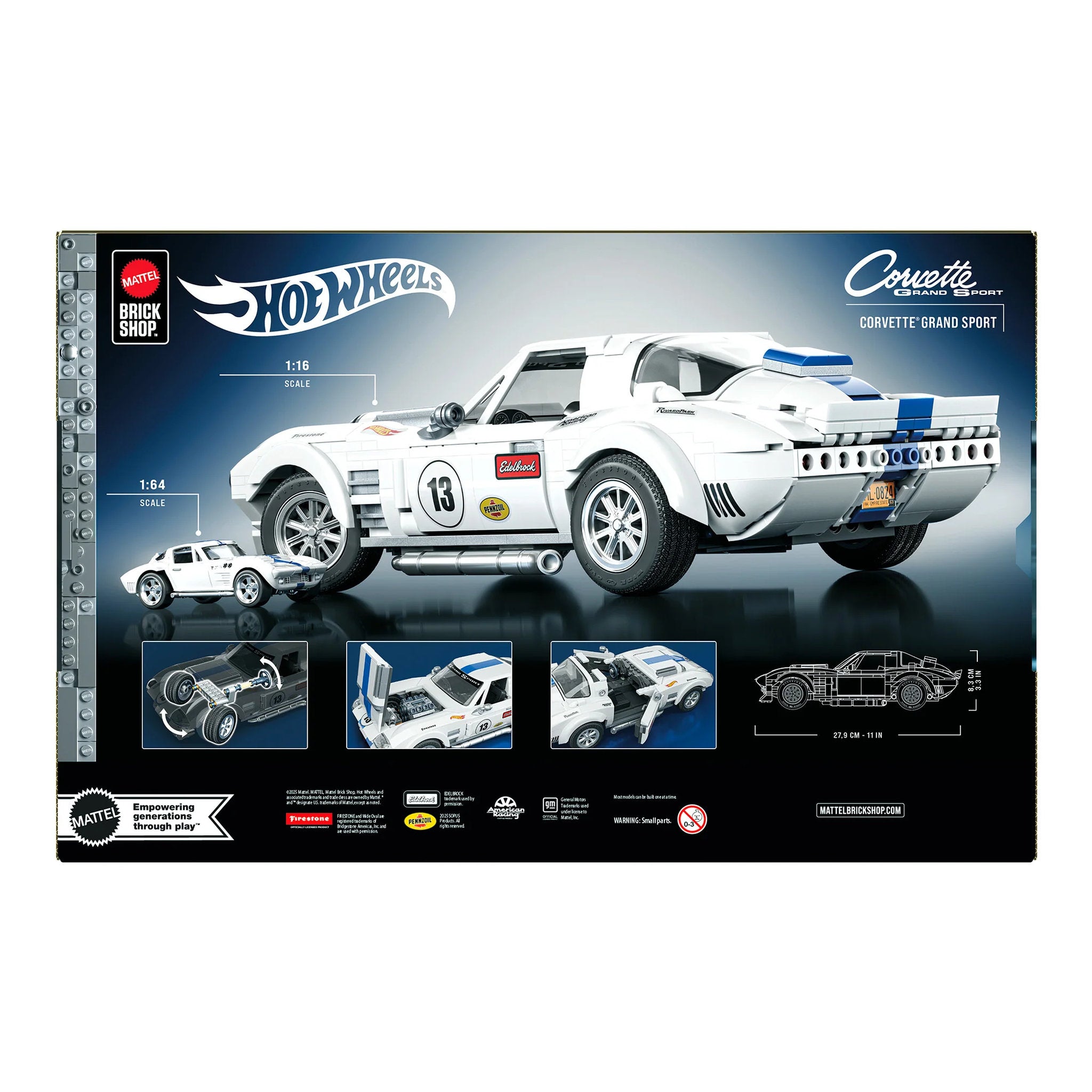 Pog Building Mattel Brick Shop Hot Wheels Elite 1963 Corvette Building Set – Toyworld NZ
