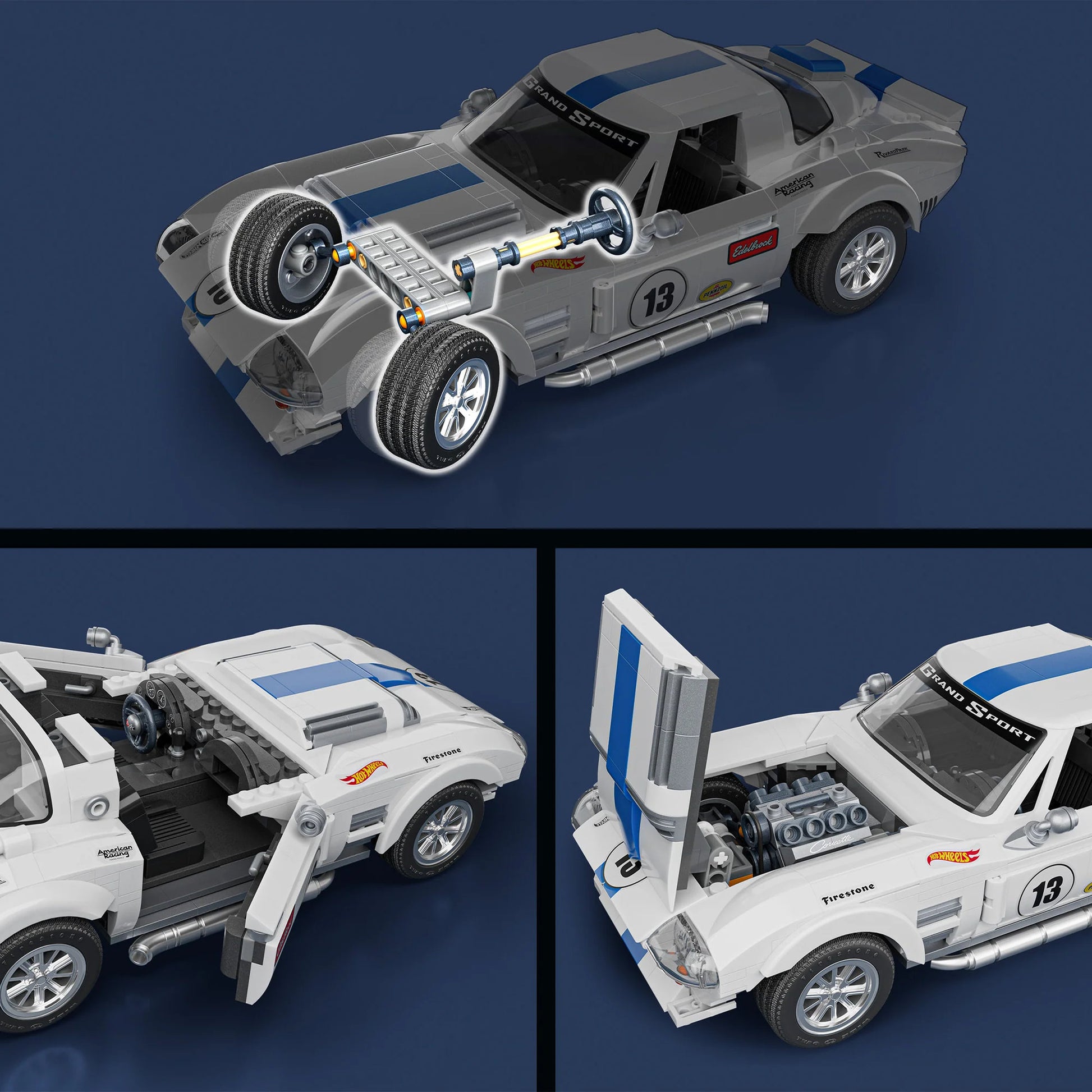 Mattel Brick Shop Hot Wheels Elite 1963 Corvette Building Set - Toyworld NZ