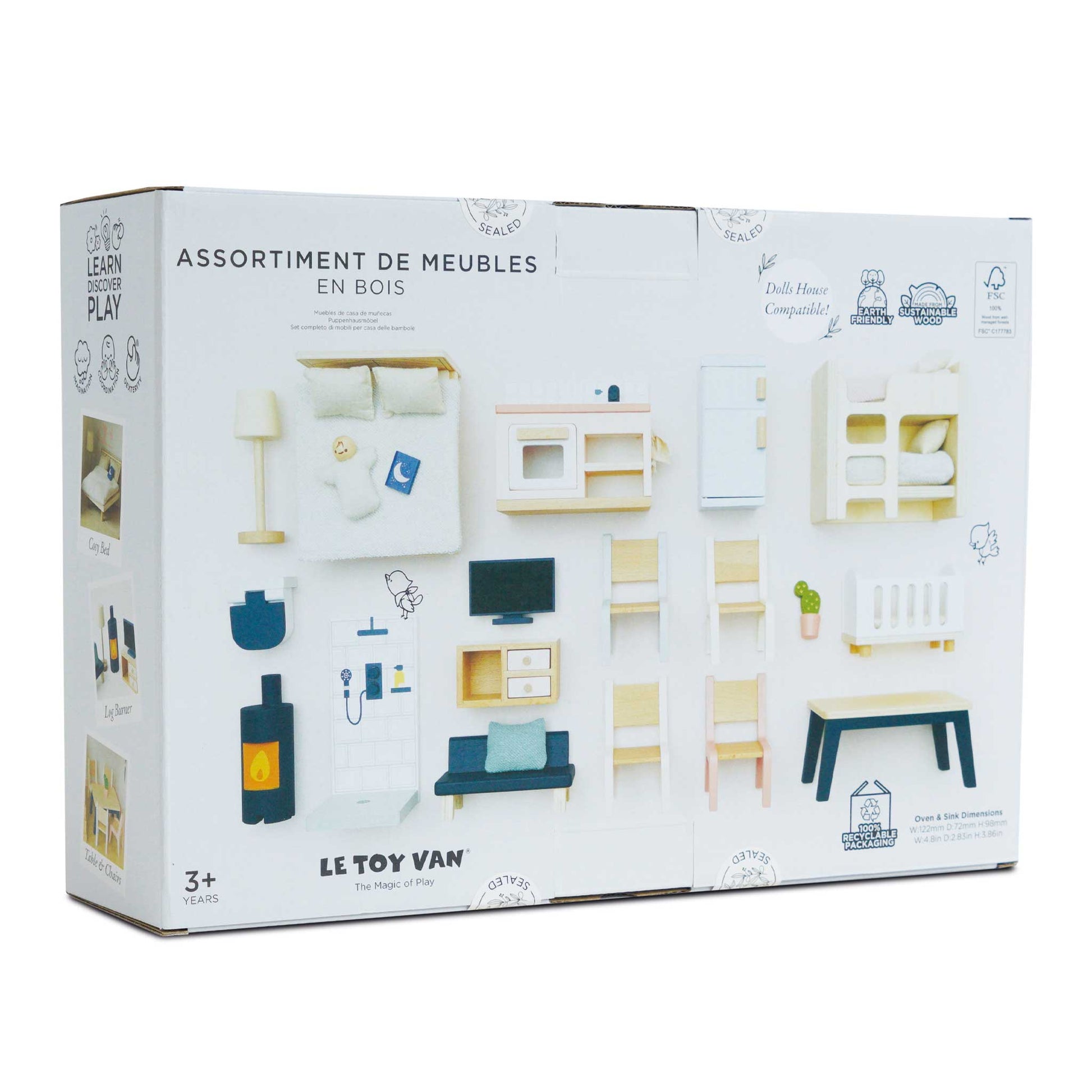 Le Toy Van Wooden Dollhouse Starter Furniture Set - Toyworld NZ