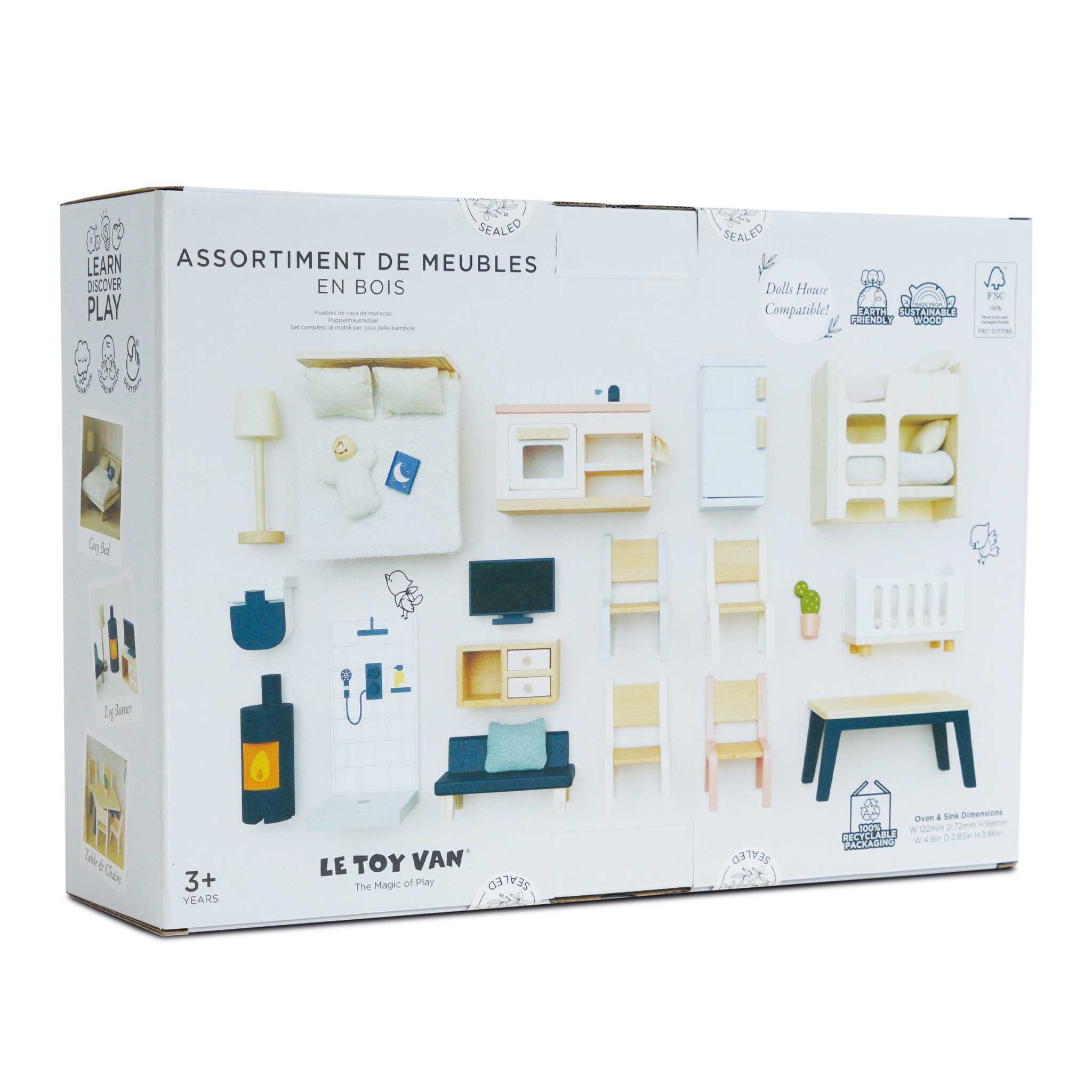 Le Toy Van Wooden Dollhouse Starter Furniture Set - Toyworld NZ