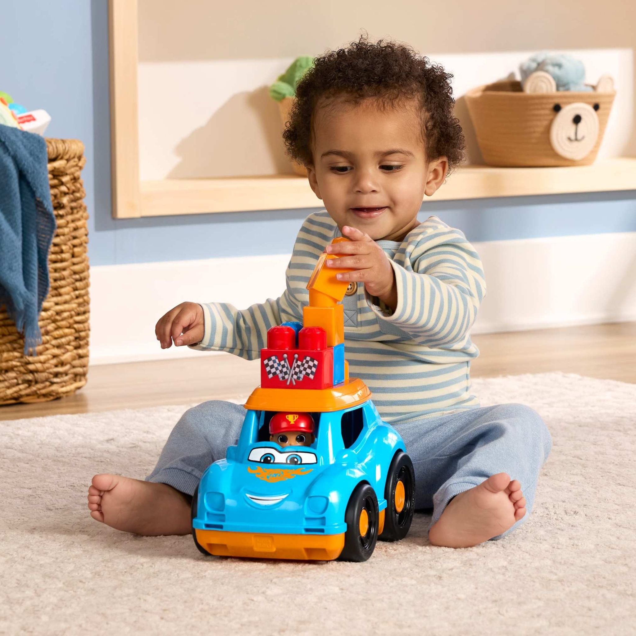 Fisher-Price MEGA Bloks First Builders Lil Vehicles Ricky Race Car