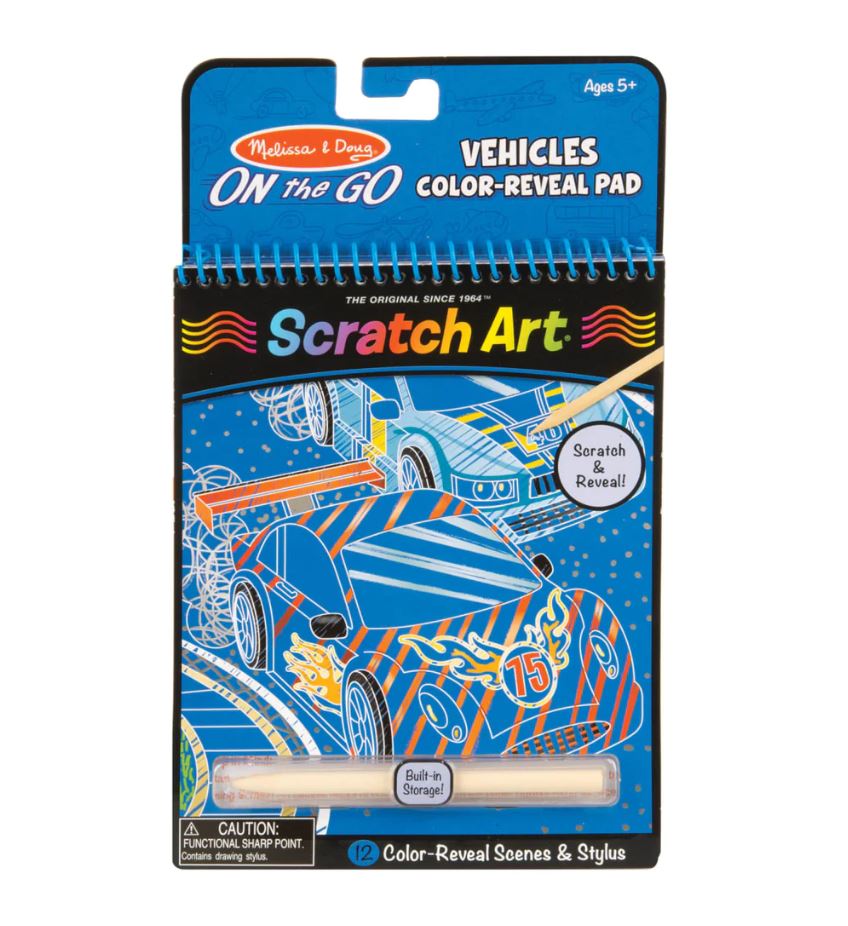 Melissa & Doug - On The Go - Scratch Art - Vehicles