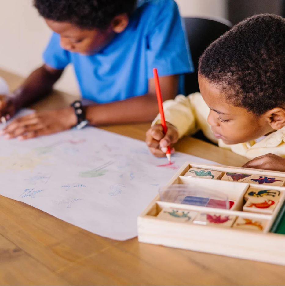 Melissa & Doug - Wooden Stamp Set - Dinosaurs