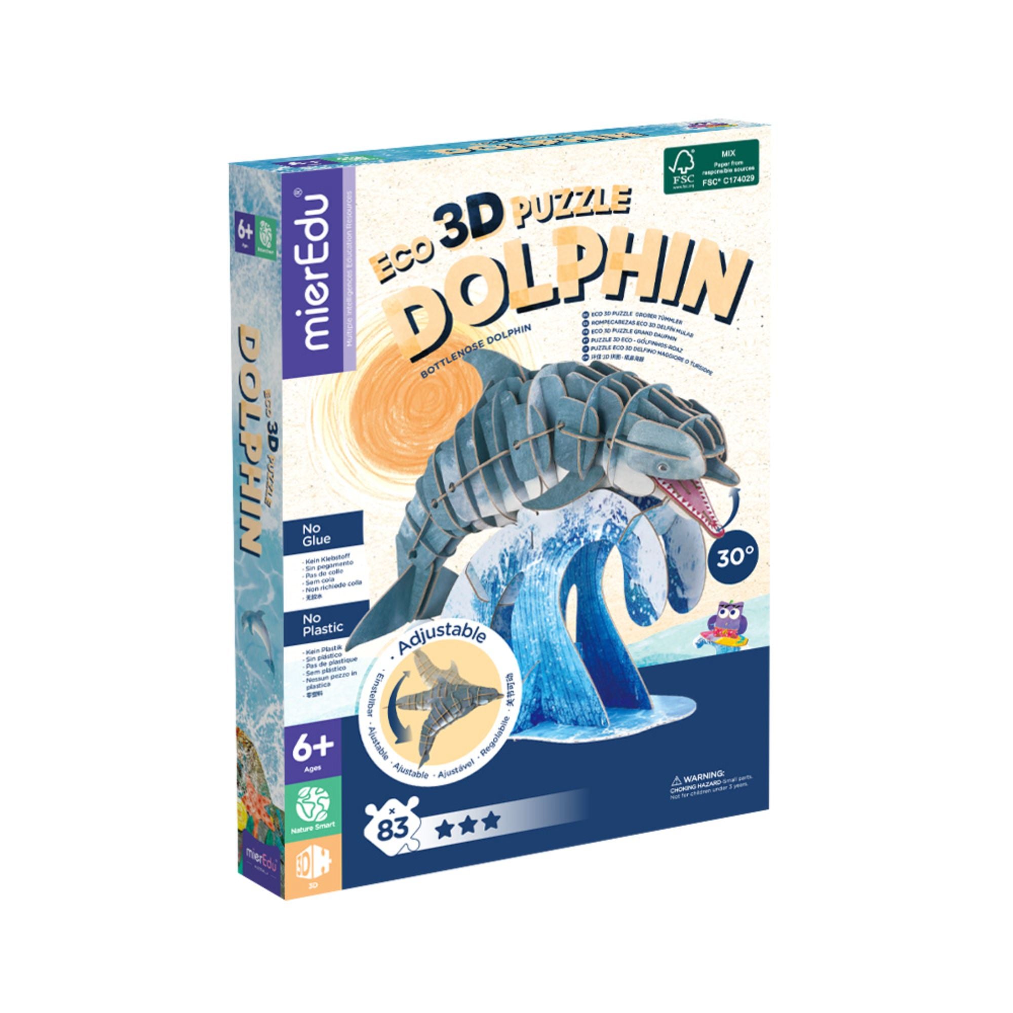 MierEdu Eco 3D Puzzle - Bottlenose Dolphin