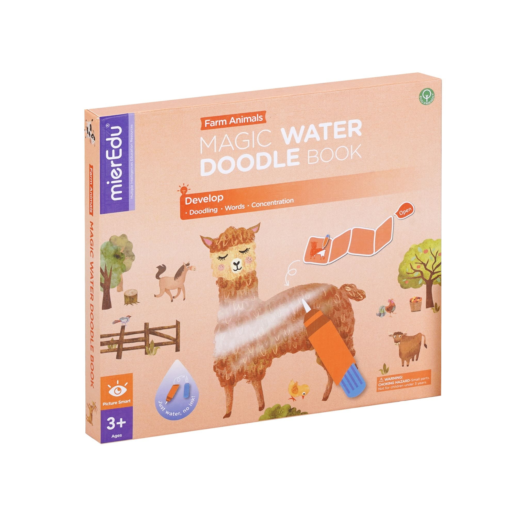 MierEdu Farm Animals Magic Water Doodle Book