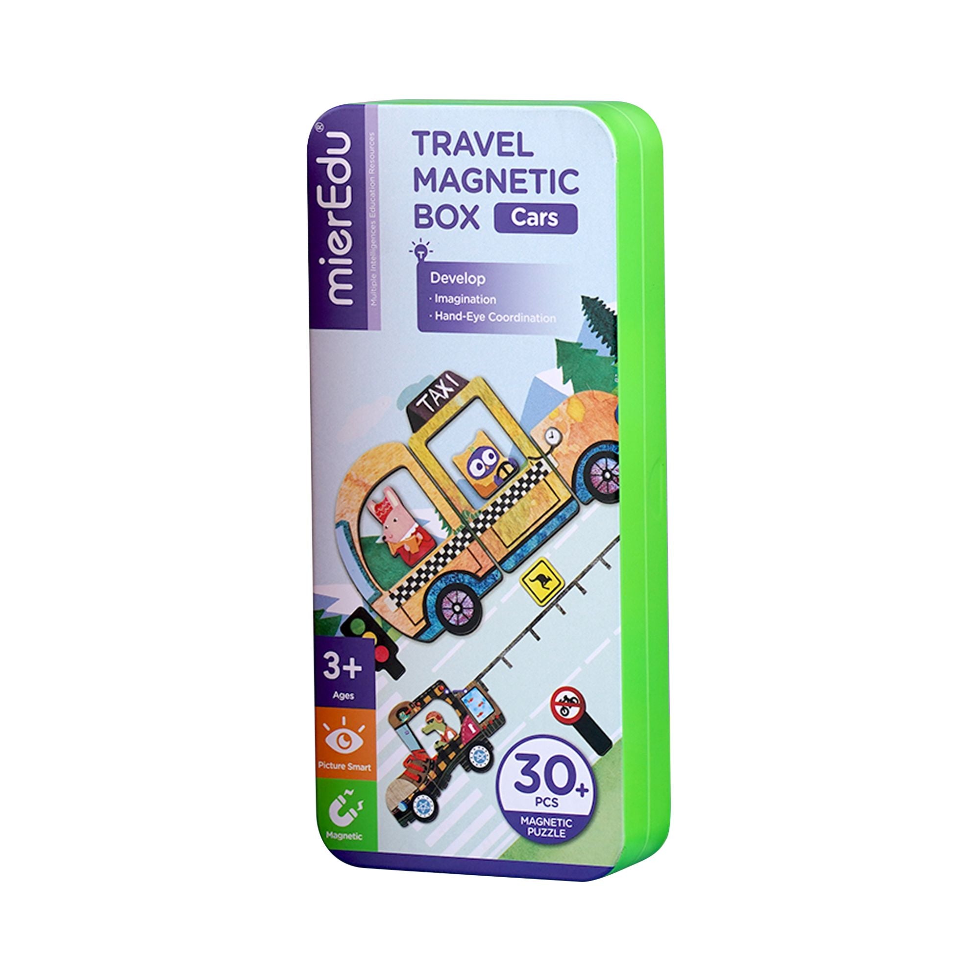 MierEdu Magnetic Puzzle Box Cars