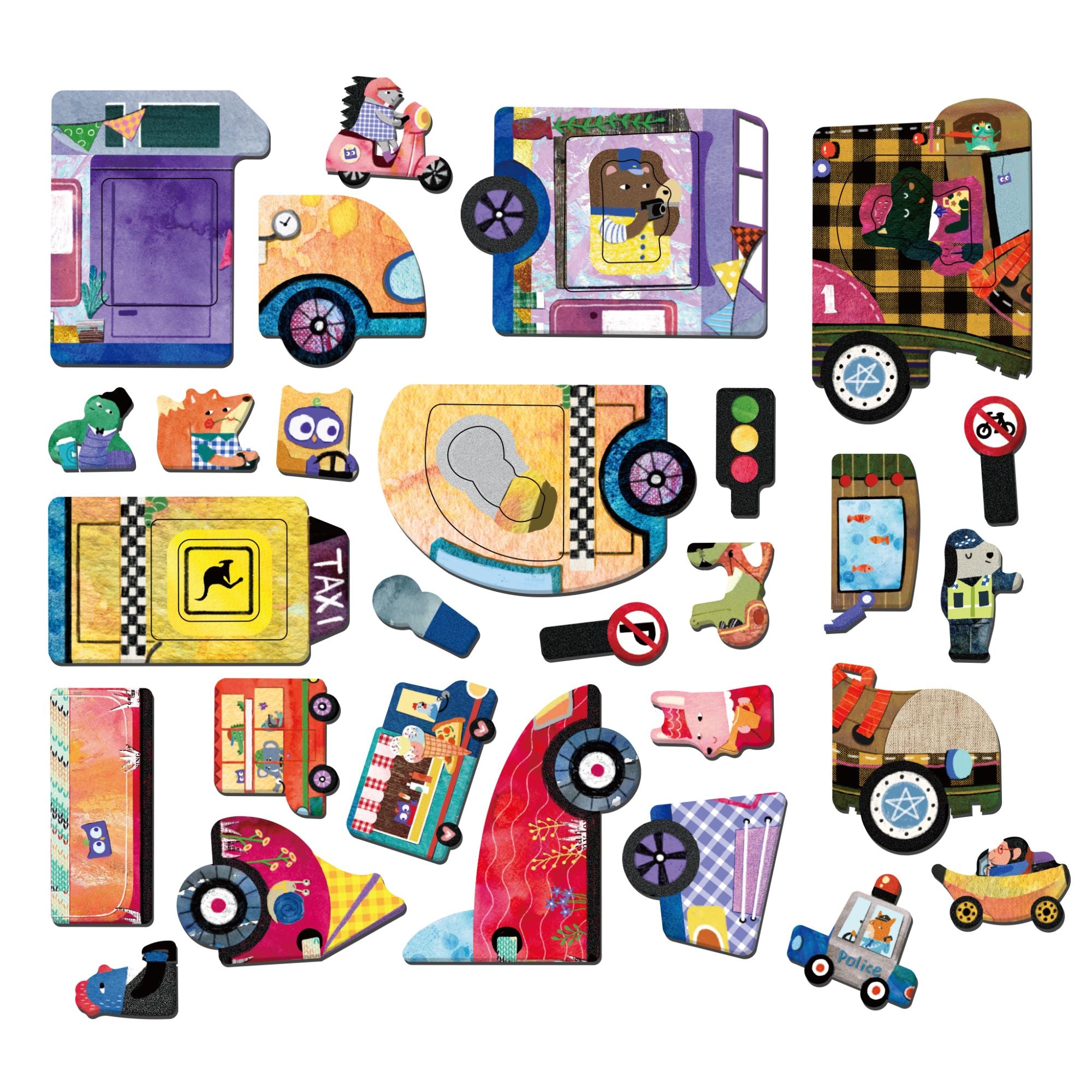 MierEdu Magnetic Puzzle Box Cars