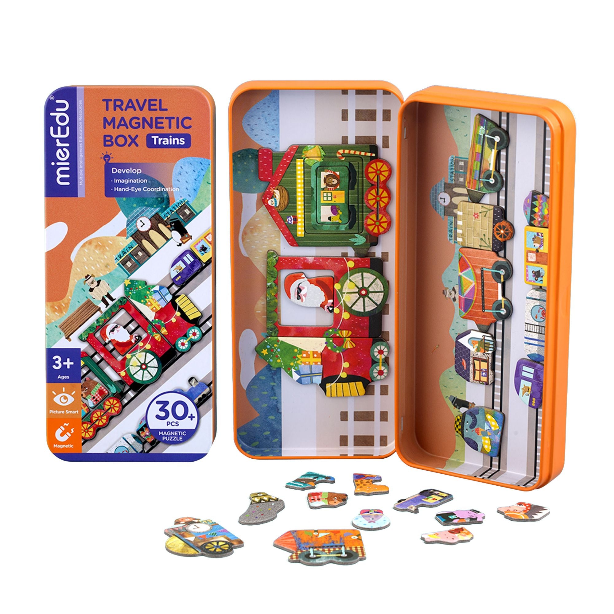 MierEdu Magnetic Puzzle Box Trains