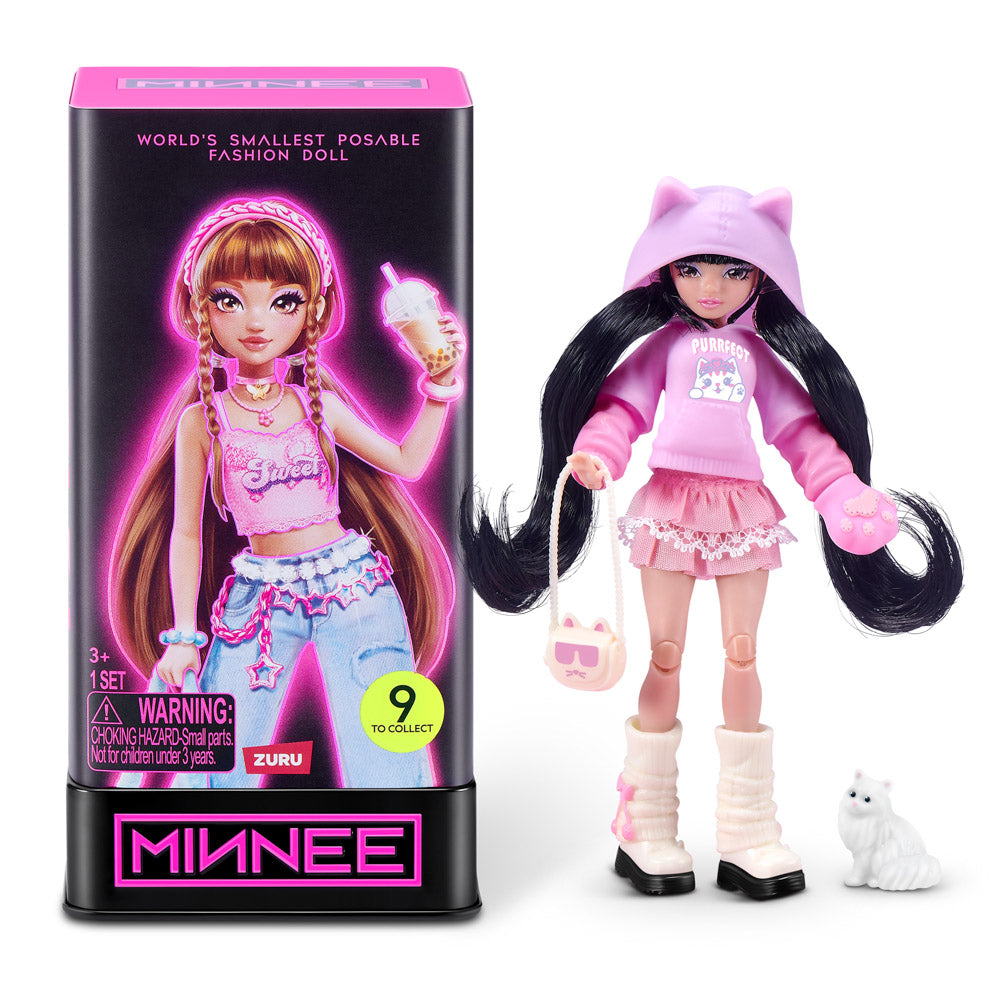 MINNEE Fashion Doll Blind Box by Starbox, white cat