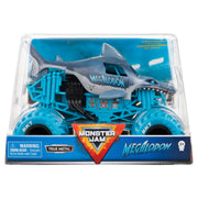 Monster Jam 1:24 Collector Die Cast MEGAlodon Blue Chassis - Toyworld NZ