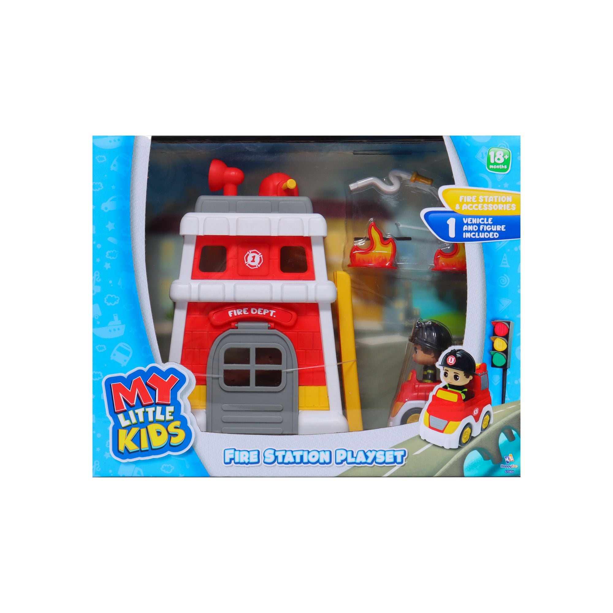 My Little Kids Fire Station Playset