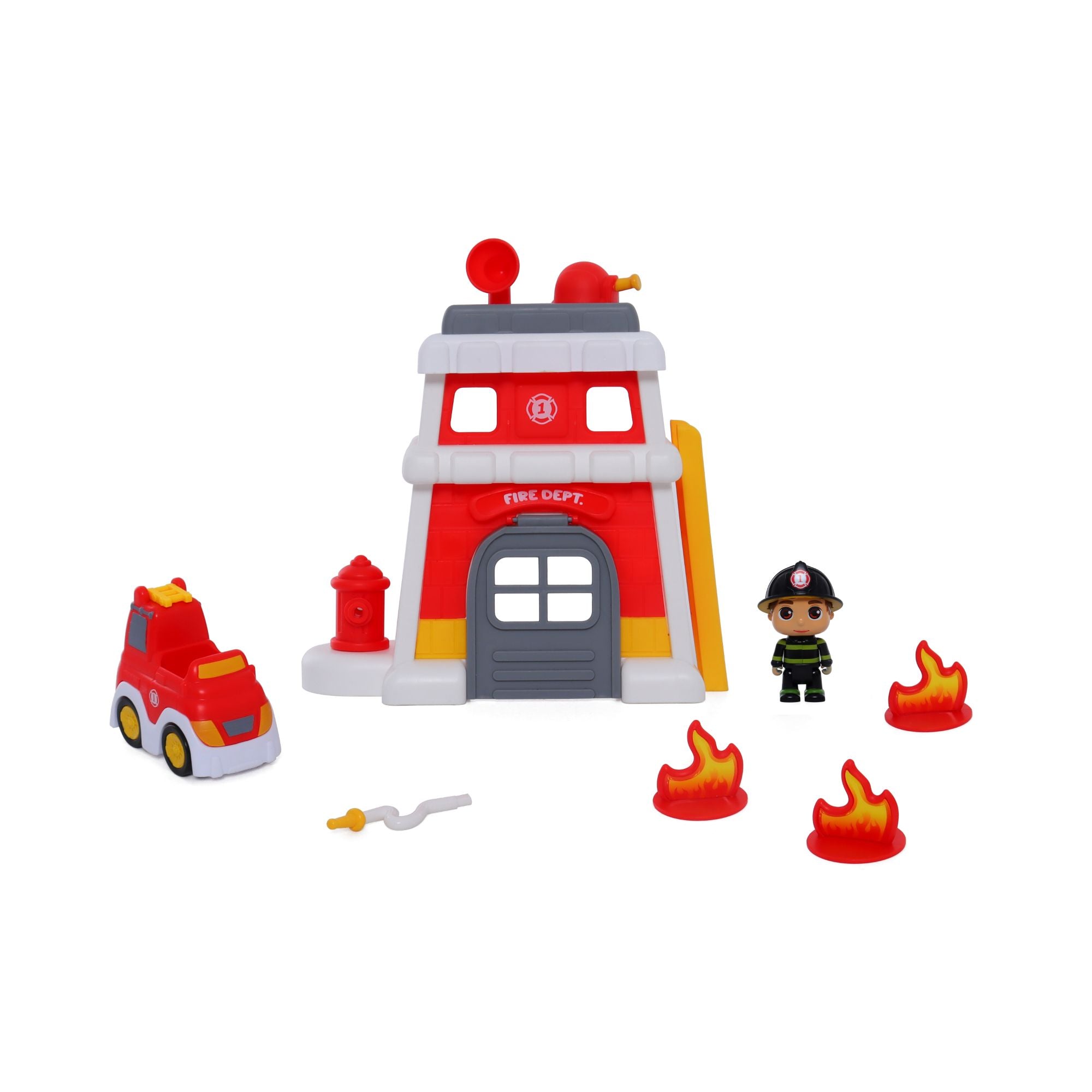 My Little Kids Fire Station Playset