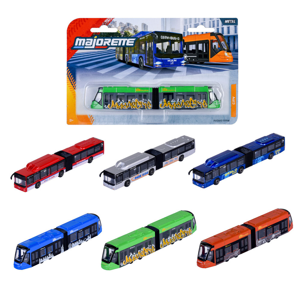 Majorette City Bus Man & Tram Assorted Style toys.