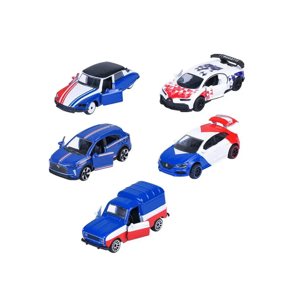 Majorette French Touch Bleu Range toy cars 5-Pack.