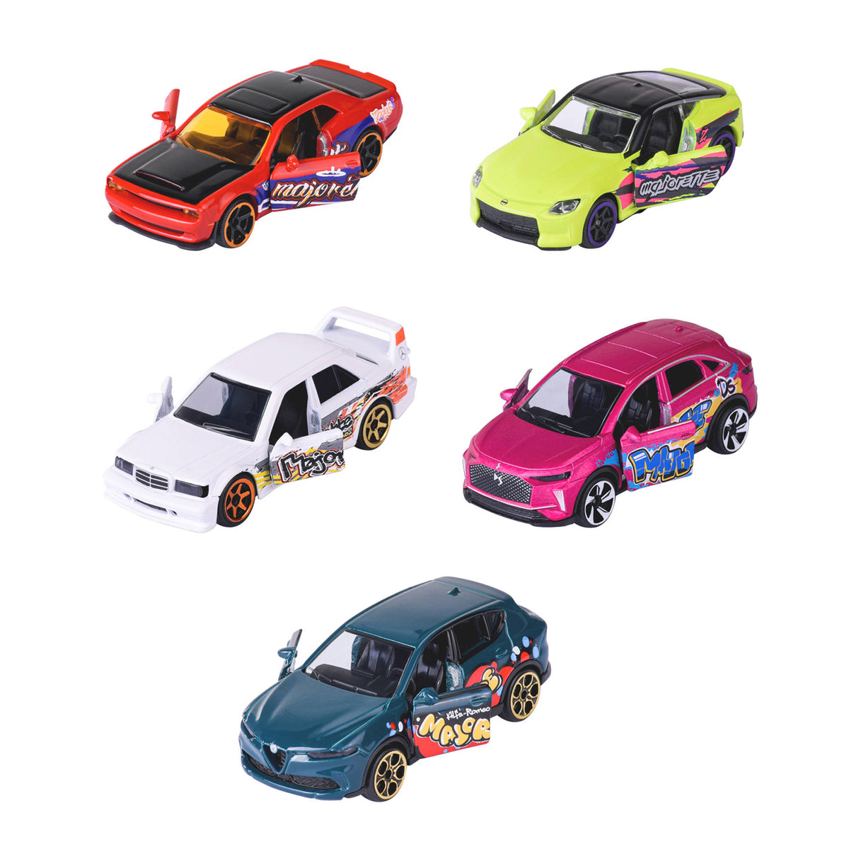 Majorette Graffiti 5-Pack of toy cars.