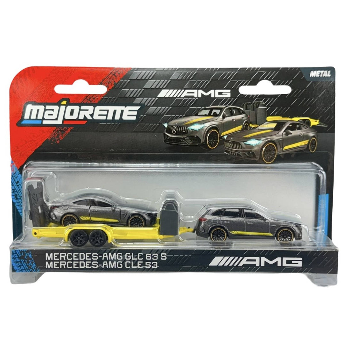 Majorette Mercedes AMG Deluxe Trailer with cars - Assorted Styles toys.