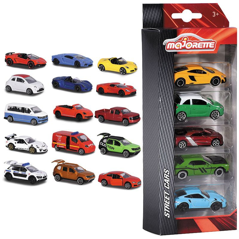 MAJORETTE STREET CARS MIXED 5 PACK ASSORTED STYLES
