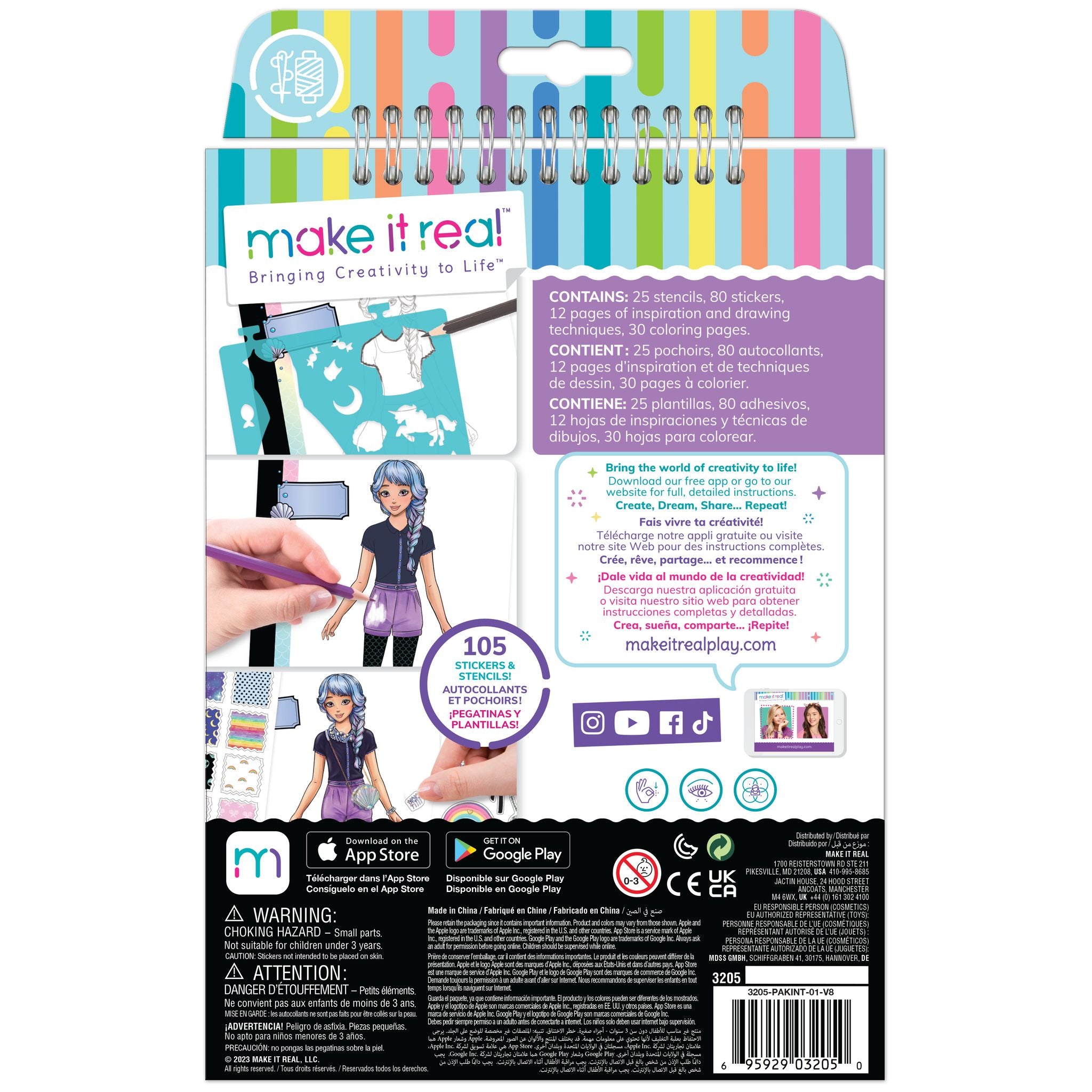 Make It Real Fashion Design Sketchbook: Pastel Pop