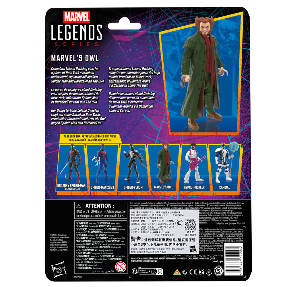 Marvel Legends Series Spider-Man Action Figure - Retro Owl - Toyworld NZ
