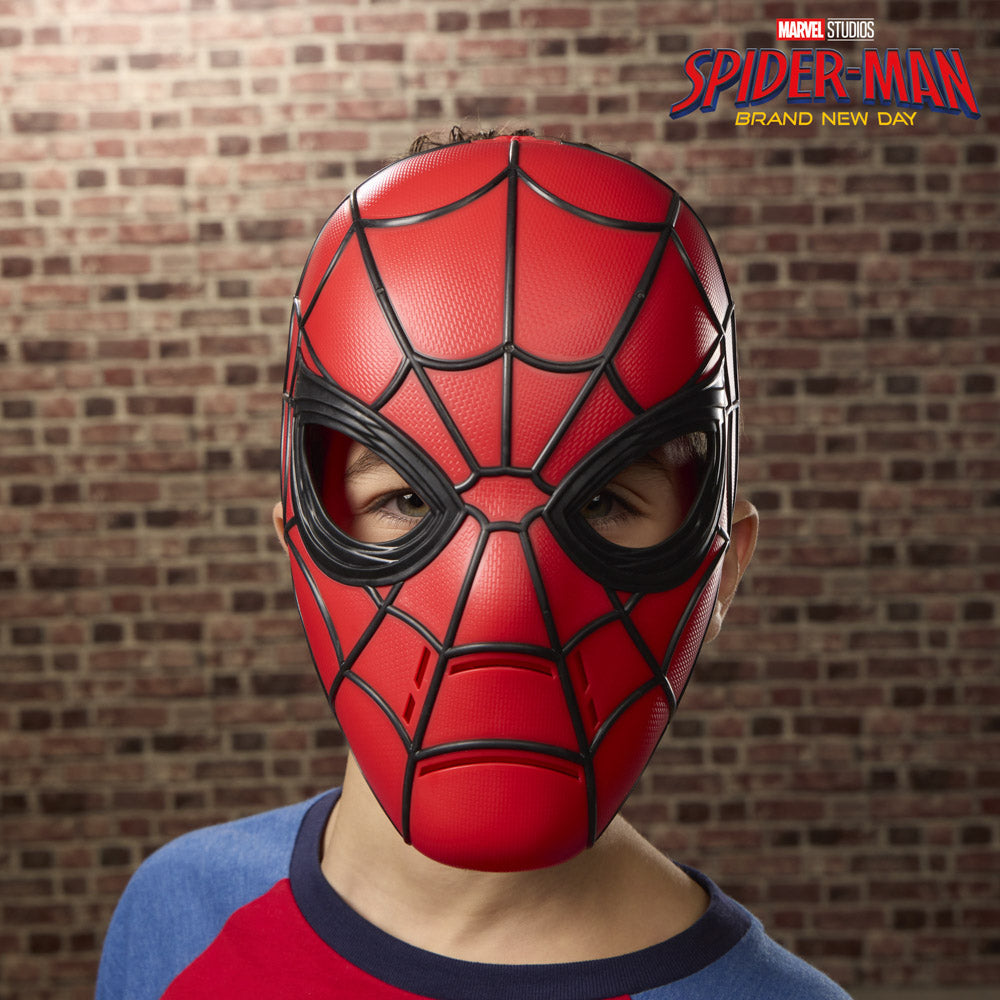 Child wearing Marvel Spider-Man: Brand New Day Spider-Man Mask for dress-up play